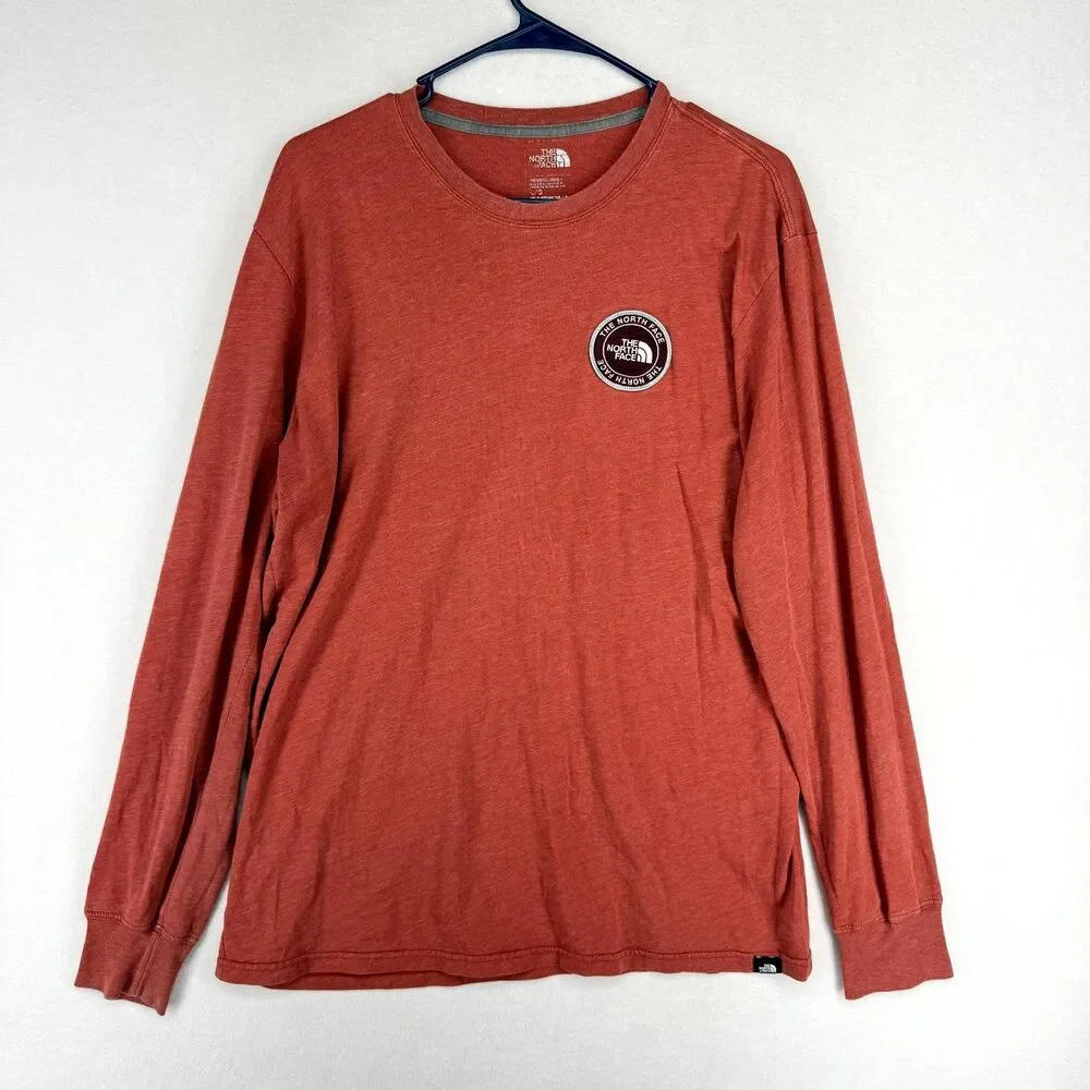The North Face Red‎ Embroidered Logo Long Sleeved Tee Mens Size L